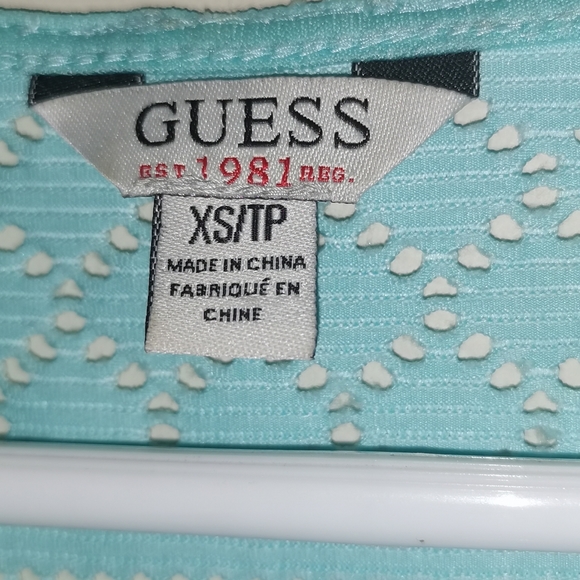 GUESS Blue tank top crochet XS - Picture 8 of 10